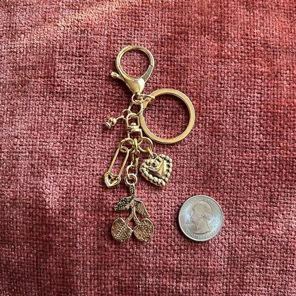 New WHIMSICAL HEARTS AND CHERRIES Bag Charm 🍒 - Picture 6 of 7
